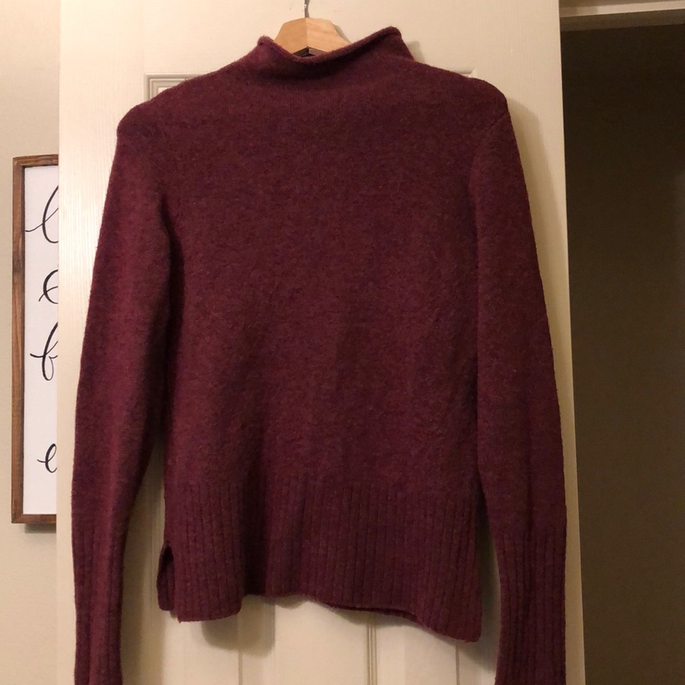 Burgundy mock neck sweater